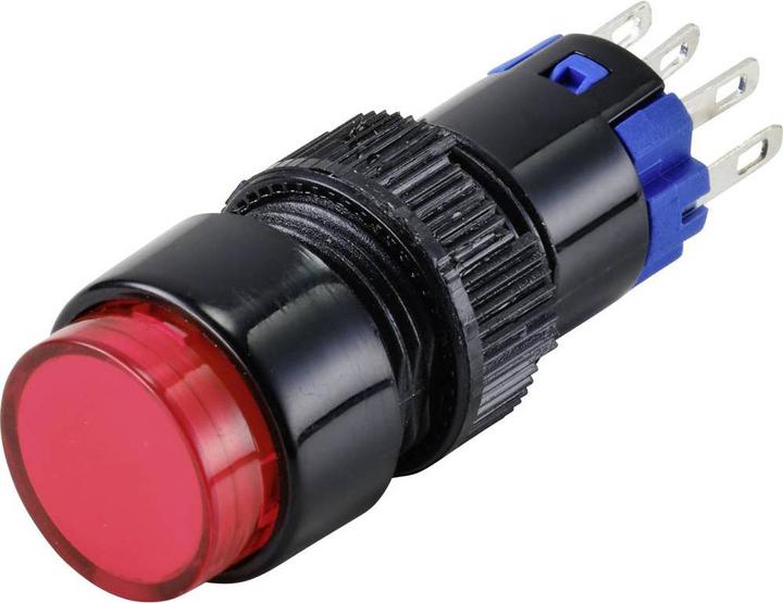 Immagine prodotto Tru Components LAS2Y-11Z/R/12V Pulsante 250 V 3 A 1 x Off/On IP40 a scatto 1 pz.