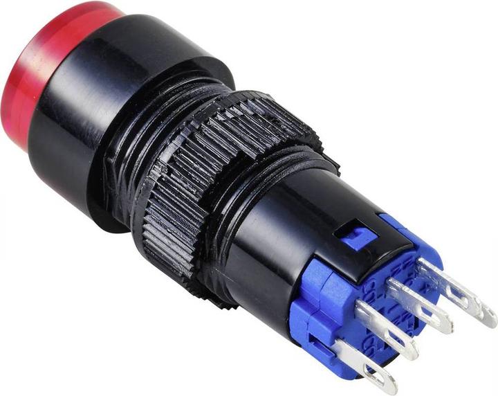 Immagine prodotto Tru Components LAS2Y-11Z/R/12V Pulsante 250 V 3 A 1 x Off/On IP40 a scatto 1 pz.