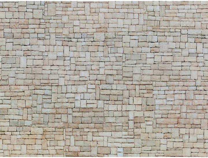 Produktbild Noch H0 3D-Kartonplatte Kalksteinmauer beige