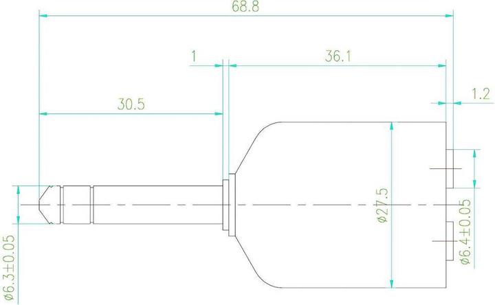 Produktbild SpeaKa Professional SpeaKa 6.3 mm Klinkenstecker an 2x 6.3 mm Klinkenbuchse Adapter stereo