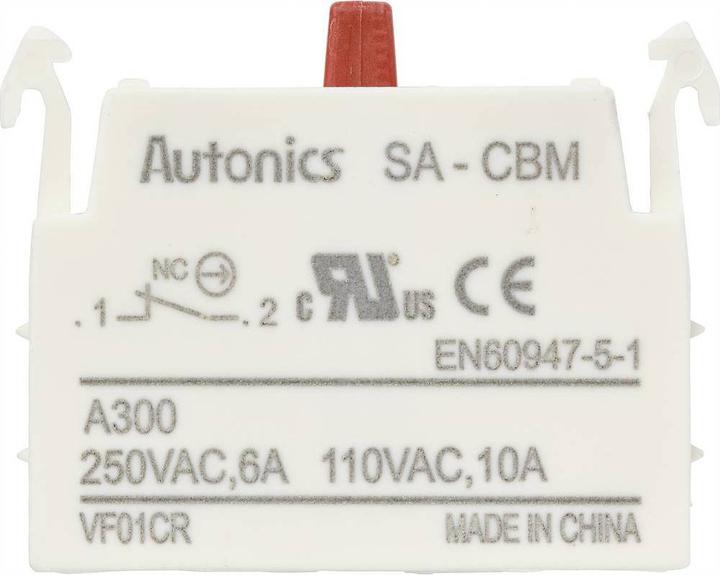 Actual product image Tru Components Switch block 1 NO contact Red 110 V 250 V 1 pc.