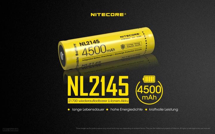Actual product image Nitecore NL2145 (21700, 4500 mAh)