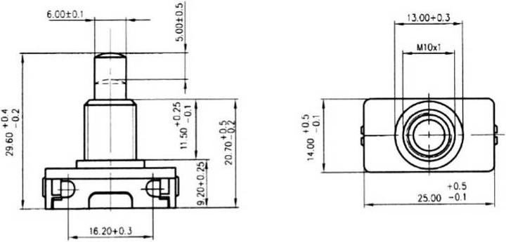 Actual product image interBär Pressure switch 250 V/AC 2 A 1 x off/on latching 1 pc.