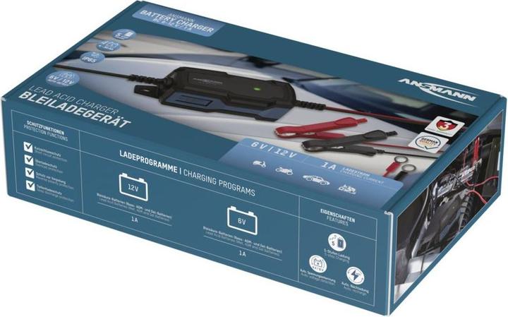 Actual product image Ansmann Charger for lead-acid batteries BC 6-12V / 1 A (6V, 12V, 1 A)