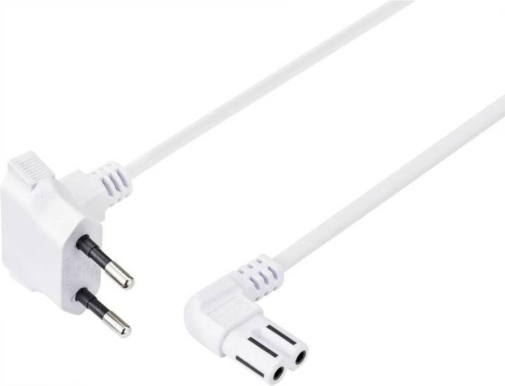 Produktbild Sygonix Euro-Stecker abgewinkelt auf C7-Buchse abgewinkelt (1.50 m)