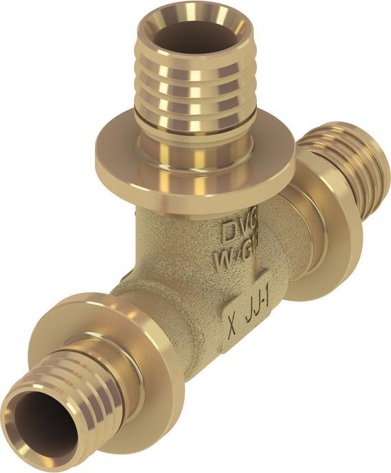 Produktbild TECE TECEflex T-Stck reduziert 25 x 16 x 20 Rotguss 710605