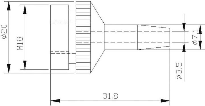 Actual product image Toolcraft Replacement tip for desoldering suction pump ZD 190 (Soldering tip)