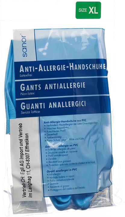 Sanor Guanti PVC XL blu (XL)
