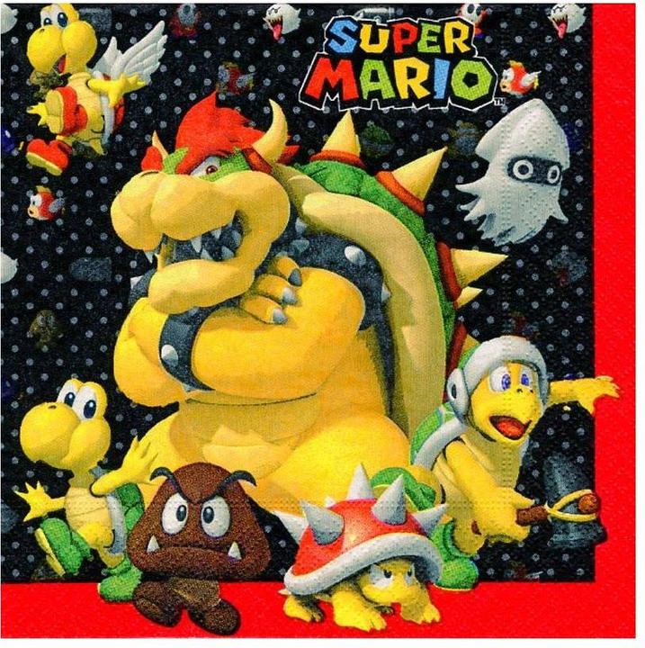 Image du produit Amscan 20 Servietten Super Mario (20 x, 33 x 33 cm)