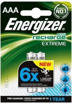 Image du produit Energizer Recharge extrême (2 pcs, AAA, 800 mAh)