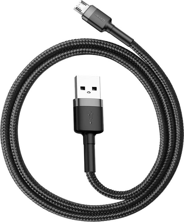 Productafbeelding Baseus cafule Kabel USB Voor Micro 2.4A 0.5M Grijs+Zwart (0.50 m, USB 3.2 Gen 1)