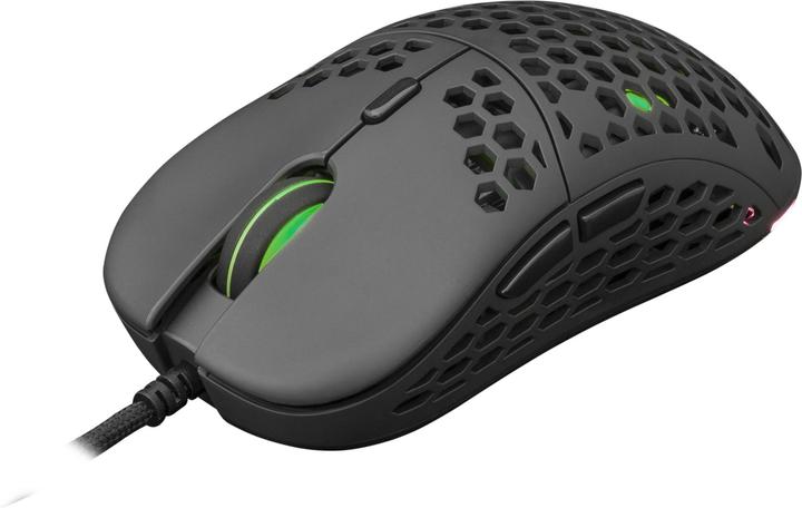 Produktbild White Shark Ultra light Gaming mouse eShark Naginata Black, 60g, Pixart PMW3389 sensor, with RGB backlight (Kabelgebunden)