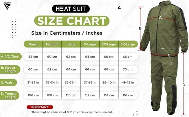Produktbild Rdx Clothing Sauna Suit C1 Army Green-M