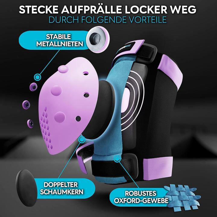 Image du produit Skatewiz Protections de patin (L, Coudes, Protège-poignets, Genouillère, 6 pièces)