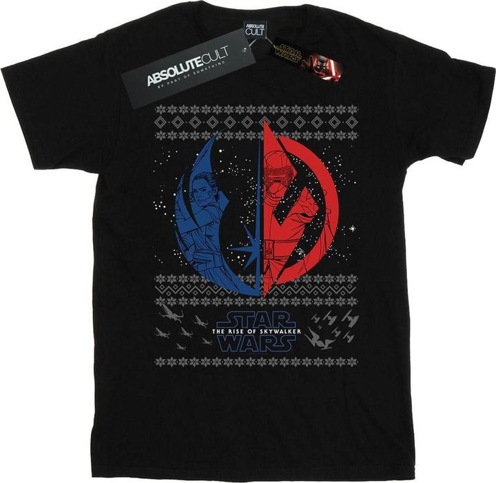 Produktbild Star Wars The Rise Of Skywalker Christmas Split Symbol TShirt (3XL)