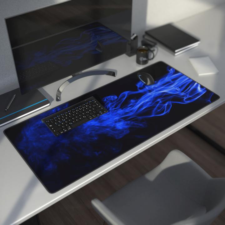Actual product image CSL Gaming Mouse Pad, XXL, Mouse Mat, 900 x 400 x 3 mm, Desk Pad, Washable, Blue Smoke (XXL)