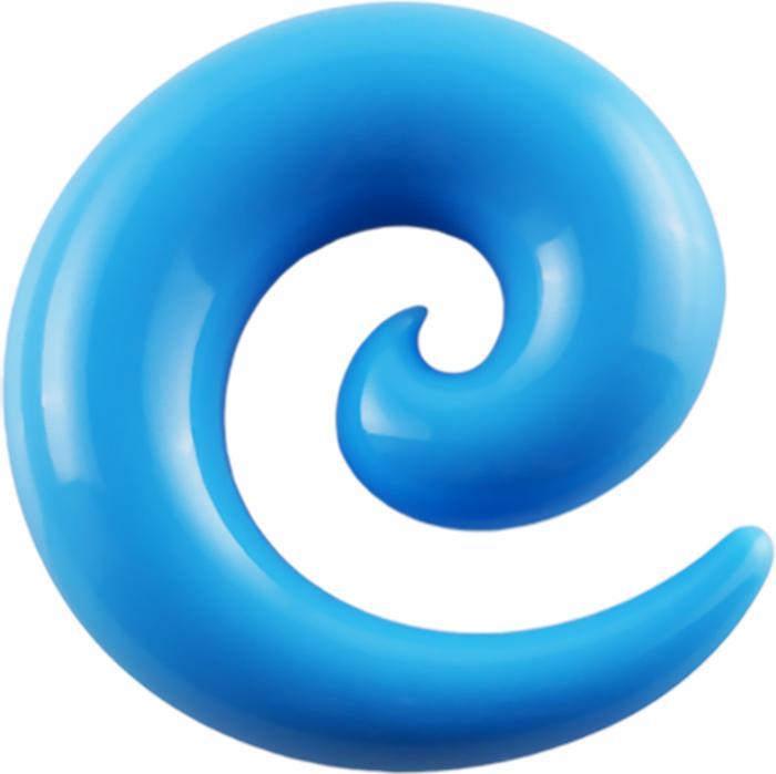 Actual product image Star Piercing Expansion spiral light blue (without brass, Acrylic)