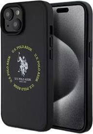 Produktbild U.S. Polo PU Leather Printed Round Double Horse MagSafe Case for iPhone 15 Black (Apple iPhone 15)