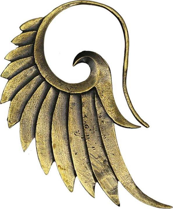 Actual product image Chaotic Trading Ohrgewicht Spirale vergoldet Engelsflügel (Brass)