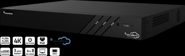 Actual product image Aritech TruVision NVR Netzwerk-Videorekorder 8 Kanäle, 8x PoE, 2TB (Network Video Recorder (NVR))