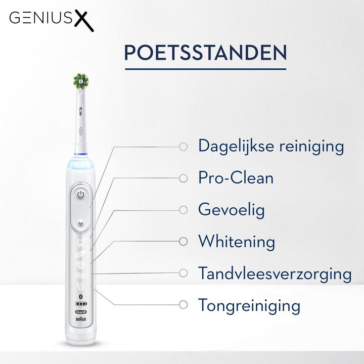 Actual product image Oral-B Genius X Electric Toothbrush White (Oscillating toothbrush)