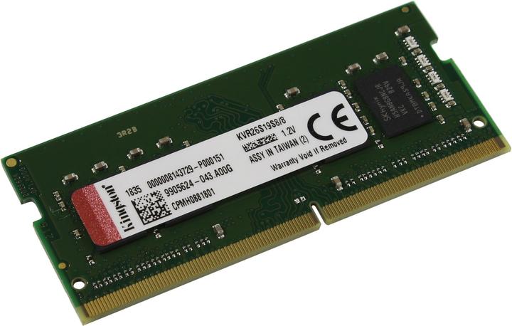 Produktbild Kingston ValueRAM (1 x 8GB, 2666 MHz, DDR4-RAM, SO-DIMM)