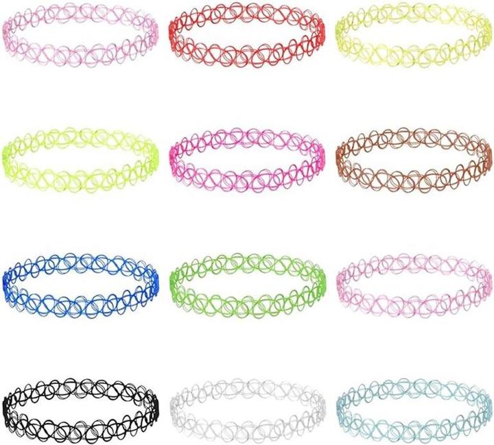 Immagine prodotto Cbx 12 pezzi di collane elastiche per tatuaggi con filo di pesce