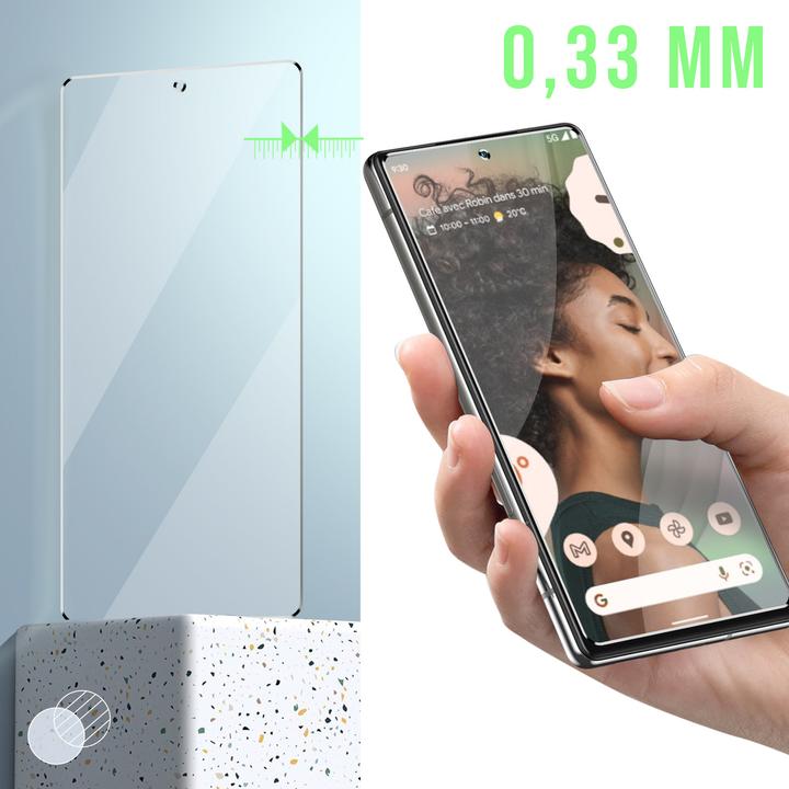 Actual product image Avizar 9H hardness glass screen protector film (1 Piece, Google Pixel 6a)