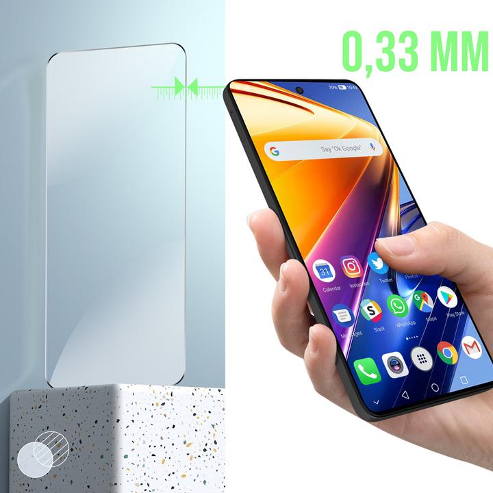 Immagine prodotto Avizar Pellicola protettiva dello schermo in vetro di durezza 9H (1 Pezzo/i, Xiaomi Poco F4 GT)