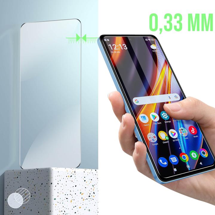 Produktbild Avizar 9H Härtegrad Glas-Displayschutzfolie (1 Stück, Xiaomi Poco X4 GT)