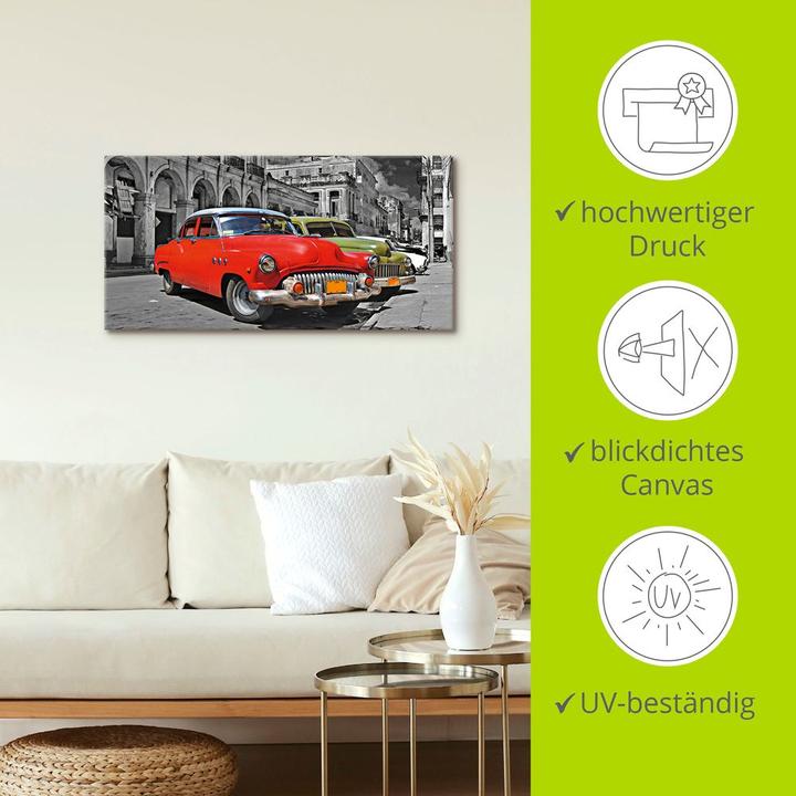 Produktbild Artland Ansicht von bunten Havanna Autos S9EX (60 x 30 cm)