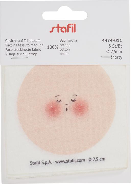 Produktbild Stafil Gesicht auf Trikotstoff "Marty", 3 Stück