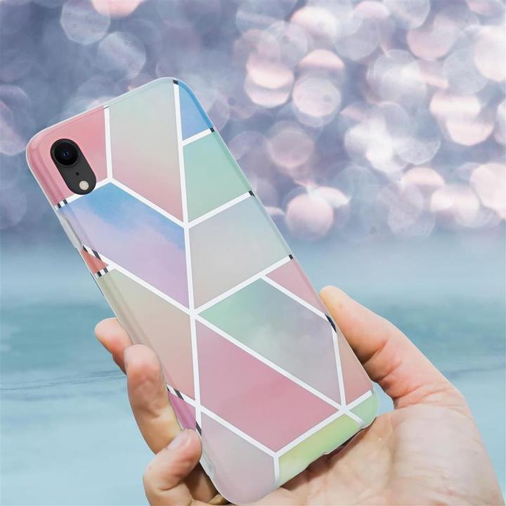 Actual product image Cadorabo IMD TPU Colorful Marble Cover (Apple iPhone XR)
