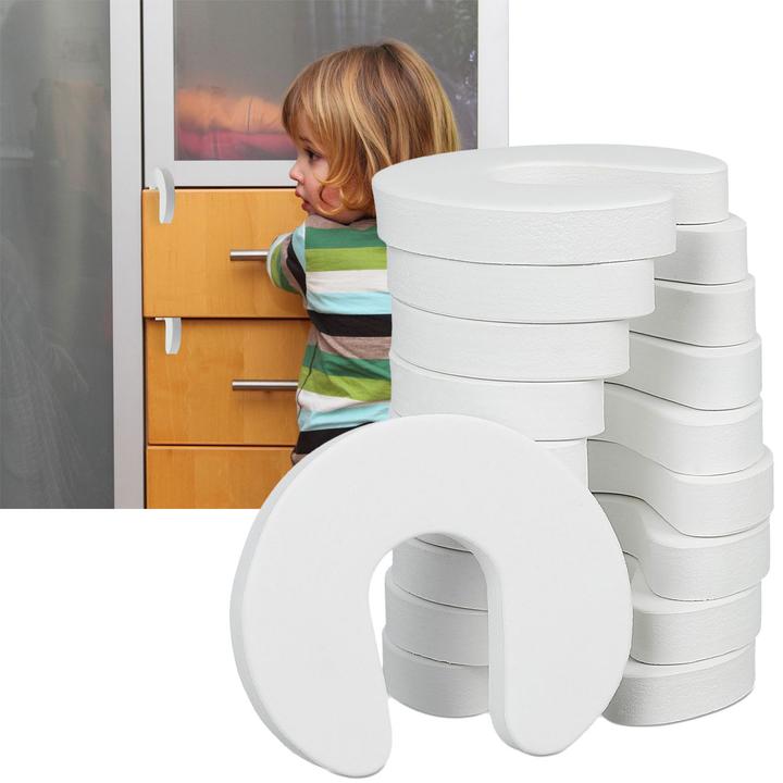 Actual product image Relaxdays Foam Door Stopper Set of 10 (10 Piece, 9 x 10.5 x 2 cm)