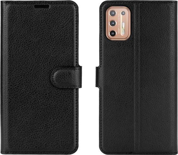 Actual product image MU Classic Litchi Leather Bookcover Series (Motorola Moto G9 Plus)