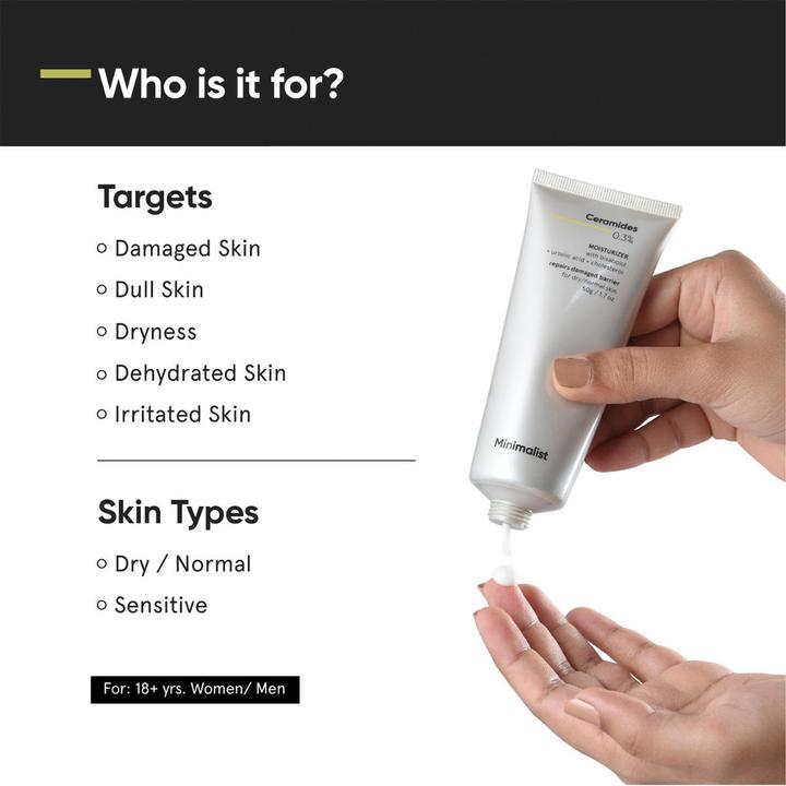 Image du produit Minimalist Céramides 0,3% Hydratant au bisabolol (Crème 24h)