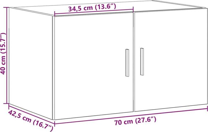 Image du produit VidaXL Armoire murale (70 x 42.5 x 40 cm)