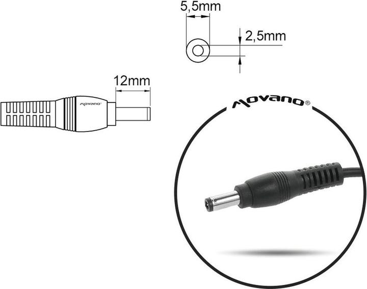 Image du produit Mitsu chargeur de notebook 19v 3.95a 5.5x2.5 - toshiba compaq hp asus (75 W)