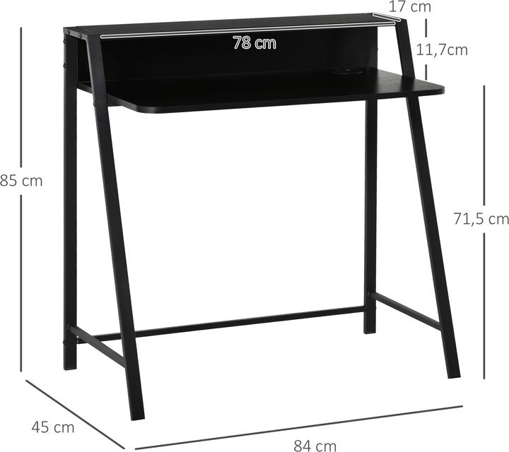 Produktbild Homcom Schreibtisch in Walnuss-Optik (84 x 45 x 85 cm)