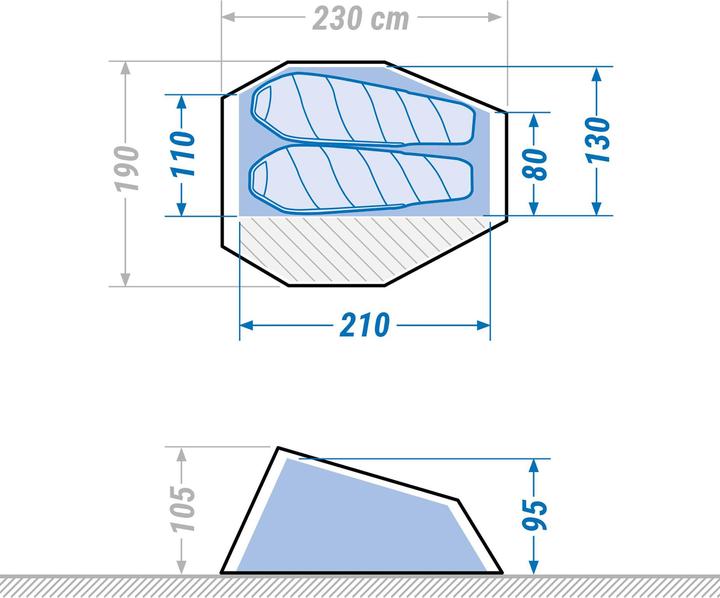 Immagine prodotto Forclaz MT 900 (Tenda a tunnel, 1.75 kg, 2 persone)