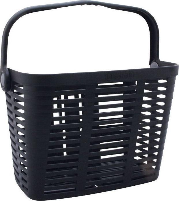 Actual product image P2R Front plastic bicycle basket with 60mm handle and clip system max weight 5 kgs