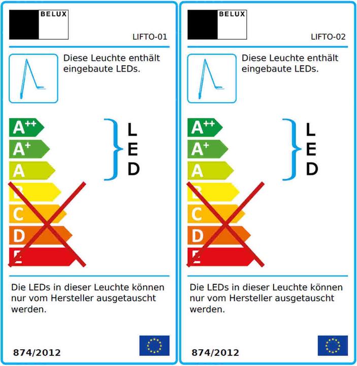 Label énergétique Belux Lifto Led Table Lamp