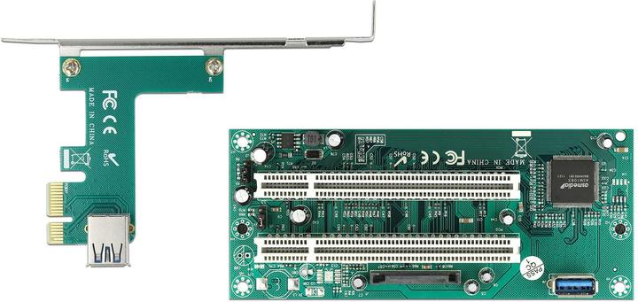 Actual product image Delock Riser card PCI Express x1 to 2 x PCI 32 bit slot with 60 cm cable