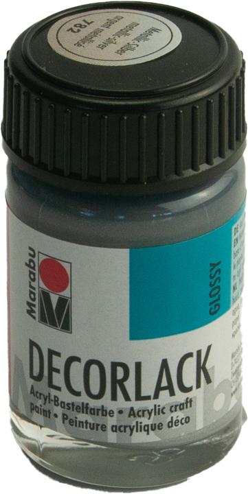 Immagine prodotto Marabu Vernice acrilica "Decorlack", argento metallizzato, 15 ml, in barattolo (Argento metallizzato, 15 ml)