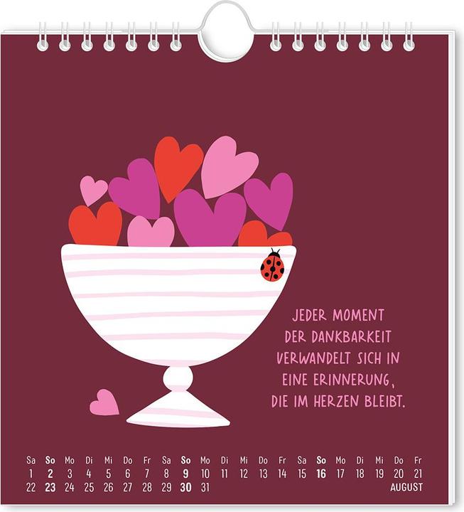 Produktbild Postkartenkalender 2026 Herzensjahr (16 x 17 cm, Harter Einband, Deutsch)