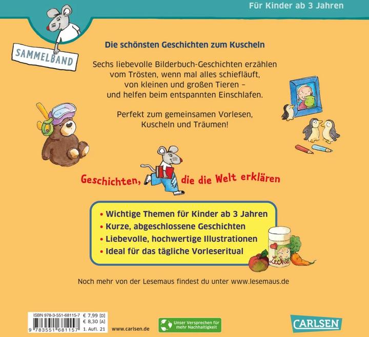 Immagine prodotto LESEMAUS Sonderbände: Die schönsten Geschichten zum Kuscheln (Tedesco, Susanne Laschütza, Sarto Liane, Gabriela briciole, Catharina Westphal, Sciabola Choinski, Christian Tielmann, Eva Wenzel-cittadino, 2021)