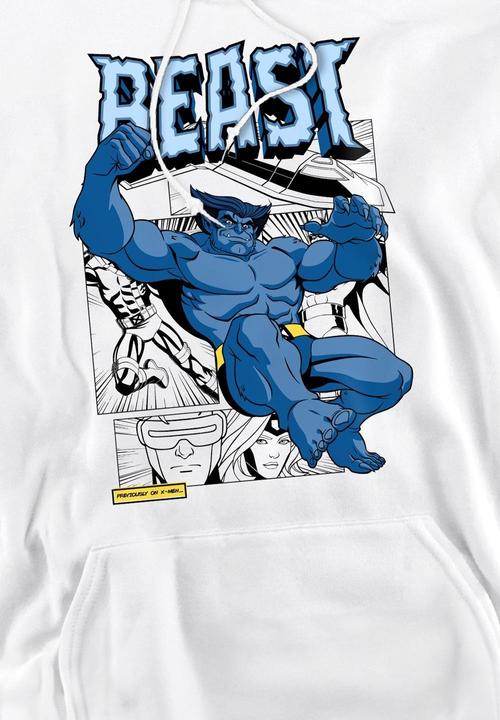 Actual product image Mens X-Men Beast Comic Hoodie (L)