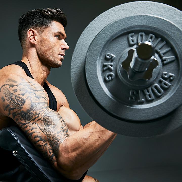 Actual product image Gorilla Sports Weight plate set (4 x 2.5 kg, 4 x 5 kg)