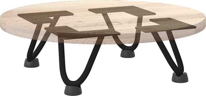 Actual product image VidaXL Hairpin legs 4 pcs. black 10 cm solid steel Hairpin table leg