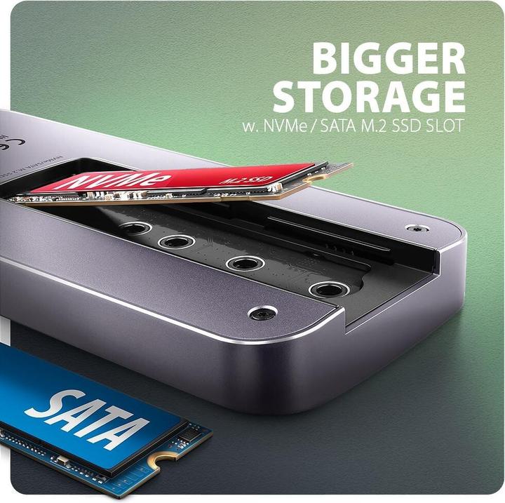 Produktbild Axagon HUB HMC-6GM2 USB 6 in1 10 Gbit (USB-C, 1 Ports)